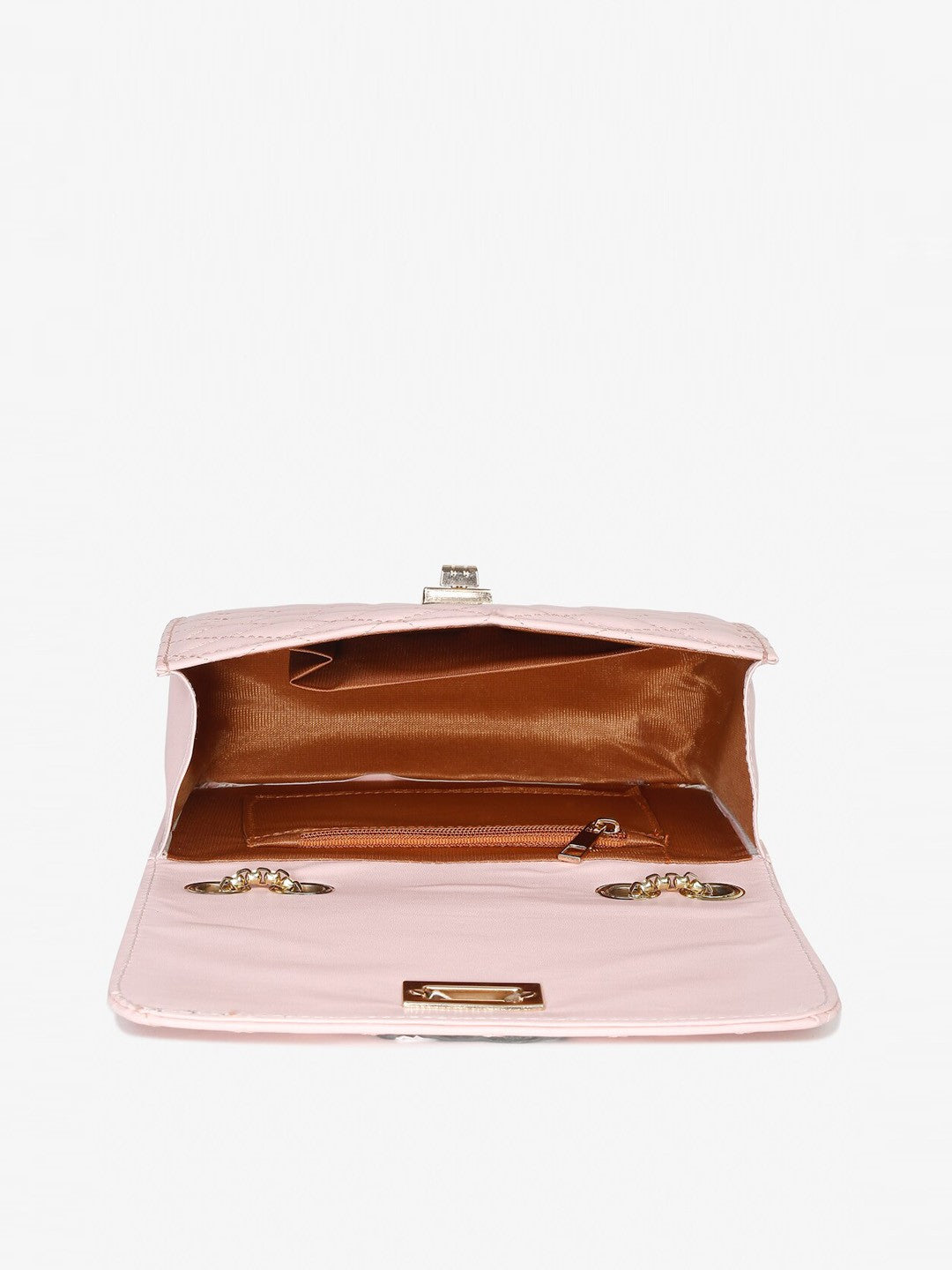 Fargo Pink PU Structured Sling Bag with Quilted