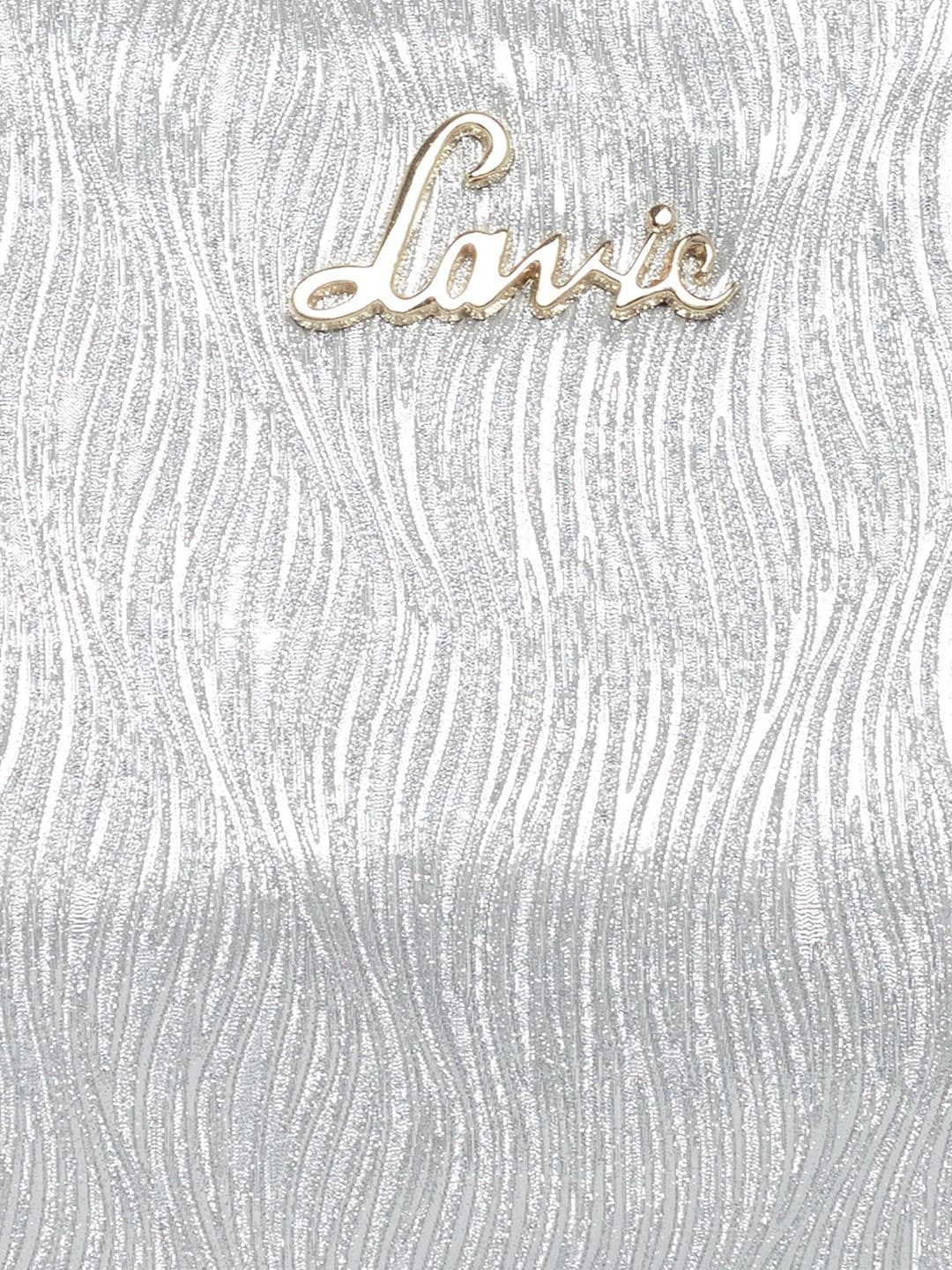 Lavie Alya Silver-Toned Structured Potli