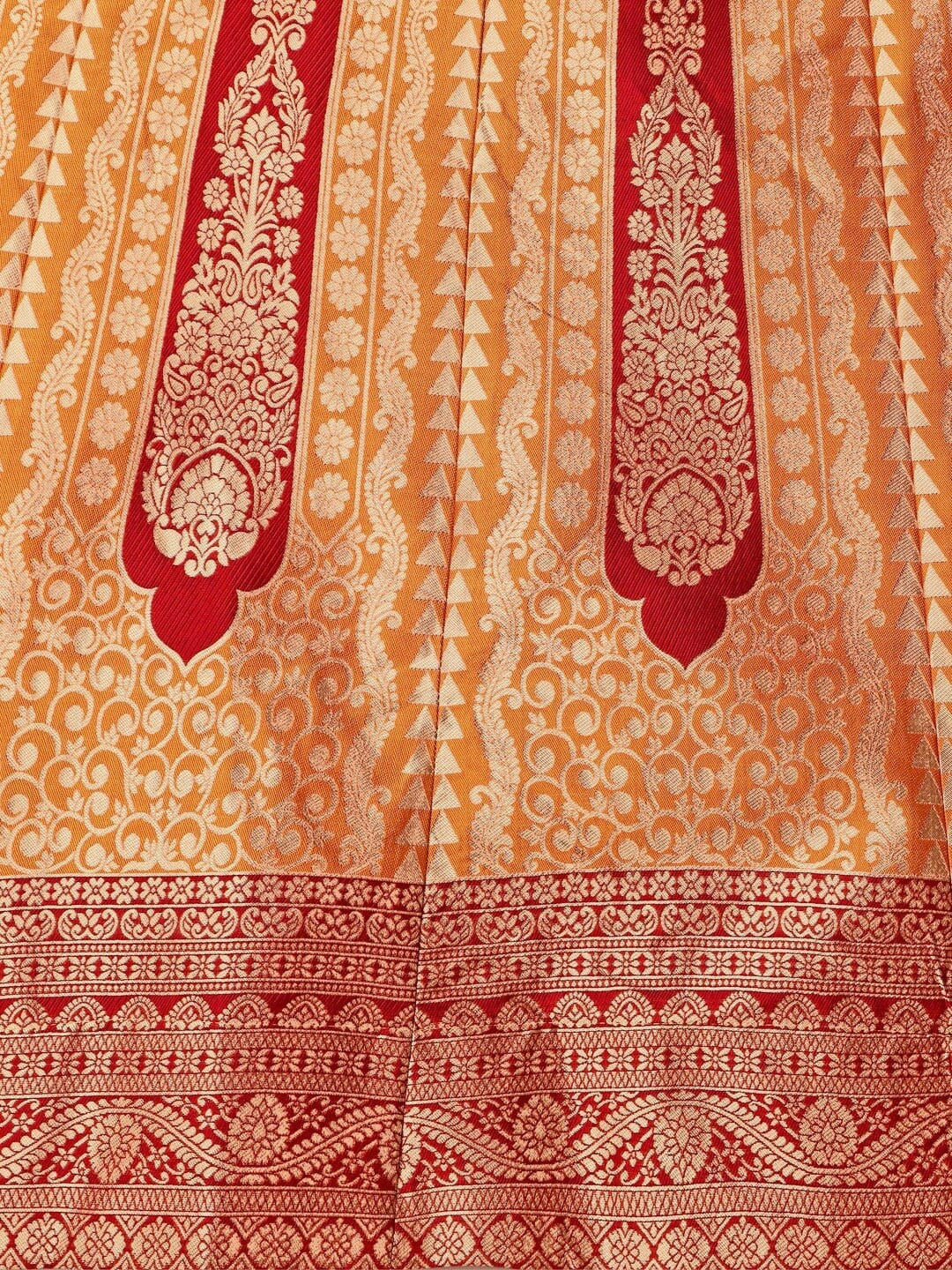 Purvaja Woven Design Ready to Wear Lehenga & Unstitched Blouse With Dupatta
